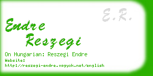 endre reszegi business card